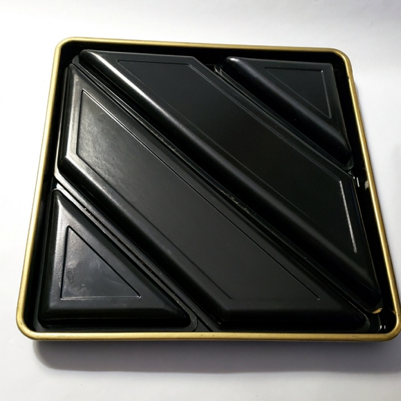 TOYO Black Lacquer 5 pc Snack Tray set - Picture 8 of 8